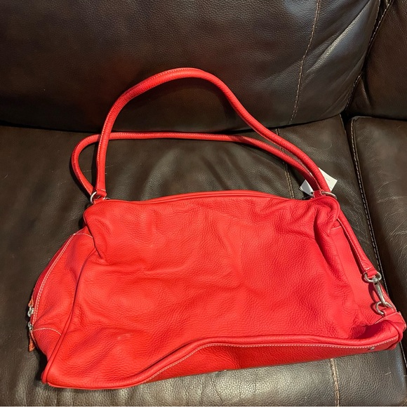 Moda International The Red Leather Women's Bag - Picture 4 of 8